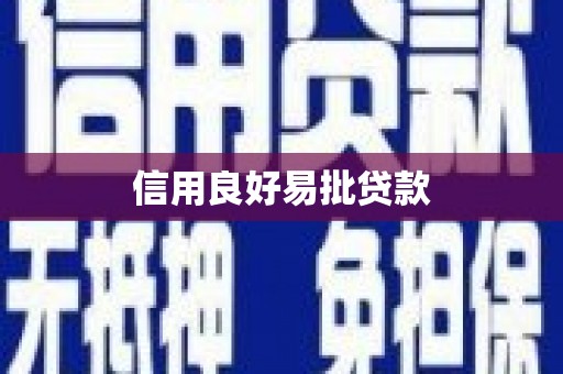 连云信用良好易批贷款