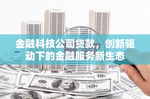 连云金融科技公司贷款，创新驱动下的金融服务新生态