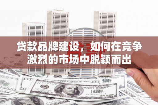 连云贷款品牌建设，如何在竞争激烈的市场中脱颖而出