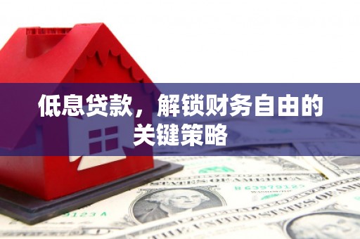 连云低息贷款，解锁财务自由的关键策略