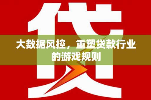 连云大数据风控，重塑贷款行业的游戏规则