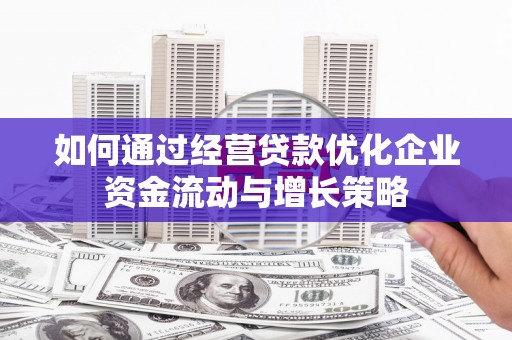 连云如何通过经营贷款优化企业资金流动与增长策略