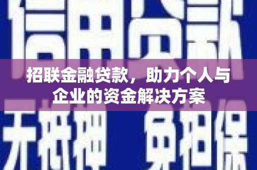 连云招联金融贷款，助力个人与企业的资金解决方案