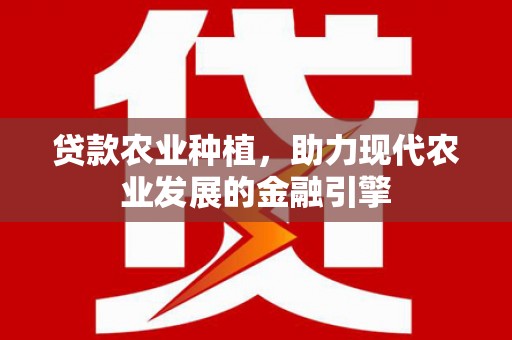 连云贷款农业种植，助力现代农业发展的金融引擎