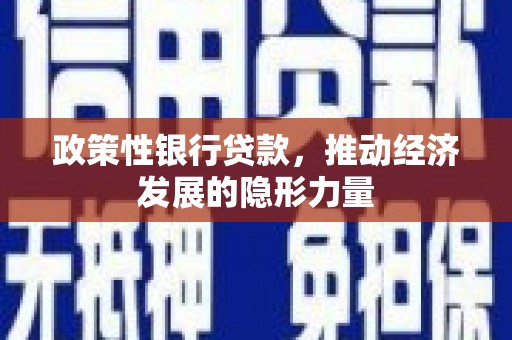 连云政策性银行贷款，推动经济发展的隐形力量