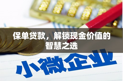 连云保单贷款，解锁现金价值的智慧之选