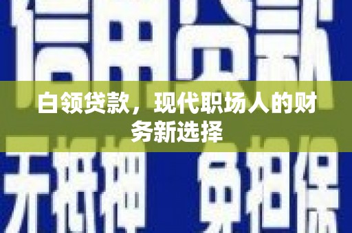 连云白领贷款，现代职场人的财务新选择