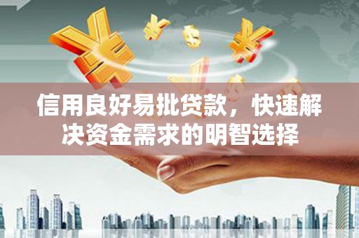 连云信用良好易批贷款，快速解决资金需求的明智选择