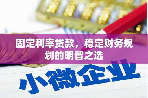 连云固定利率贷款，稳定财务规划的明智之选