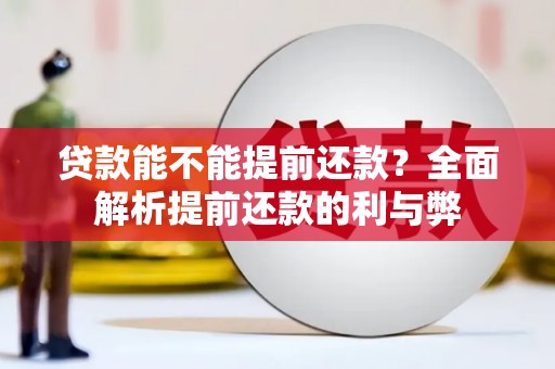 连云贷款能不能提前还款？全面解析提前还款的利与弊