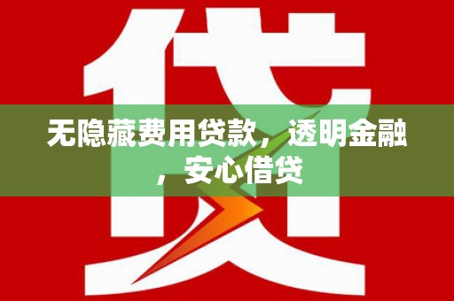连云无隐藏费用贷款，透明金融，安心借贷