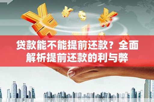 连云贷款能不能提前还款？全面解析提前还款的利与弊