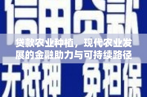 连云贷款农业种植，现代农业发展的金融助力与可持续路径
