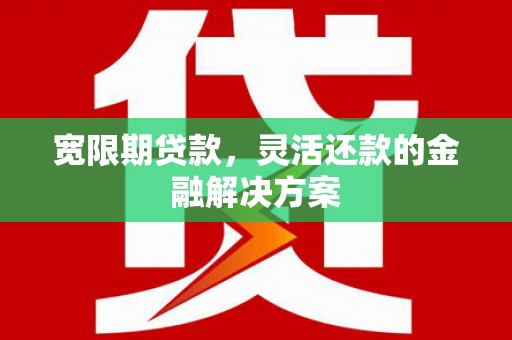 连云宽限期贷款，灵活还款的金融解决方案