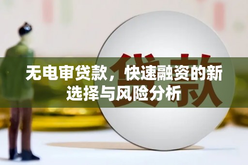 连云无电审贷款，快速融资的新选择与风险分析