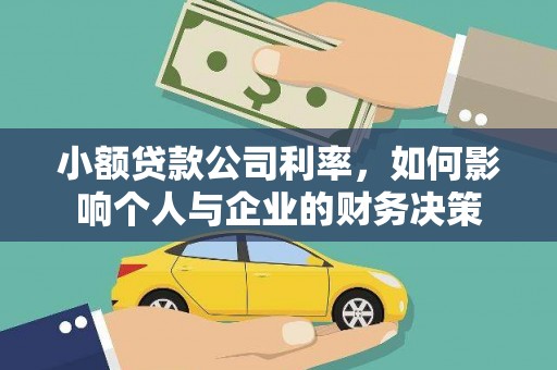 连云小额贷款公司利率，如何影响个人与企业的财务决策