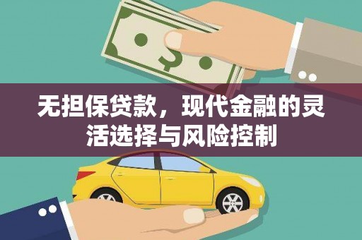 连云无担保贷款，现代金融的灵活选择与风险控制