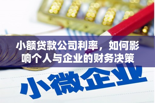 连云小额贷款公司利率，如何影响个人与企业的财务决策