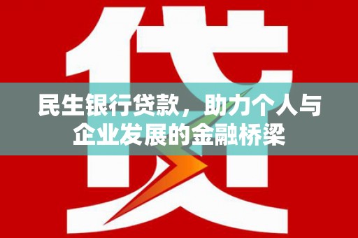 连云民生银行贷款，助力个人与企业发展的金融桥梁