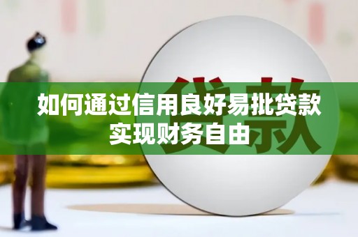 连云如何通过信用良好易批贷款实现财务自由