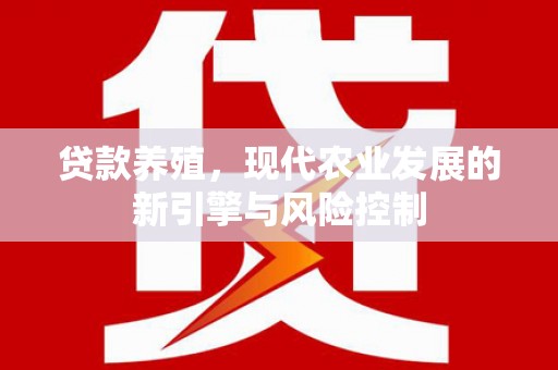 连云贷款养殖，现代农业发展的新引擎与风险控制