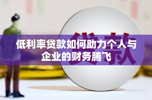 连云低利率贷款如何助力个人与企业的财务腾飞