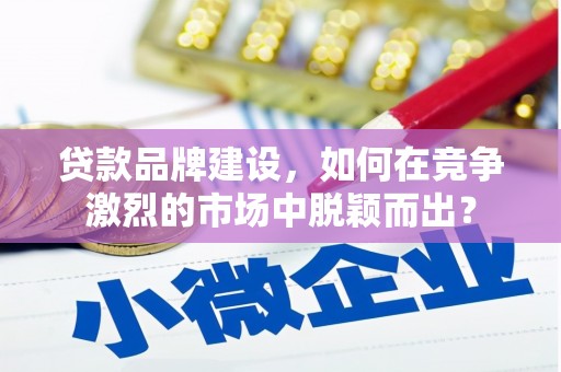 连云贷款品牌建设，如何在竞争激烈的市场中脱颖而出？