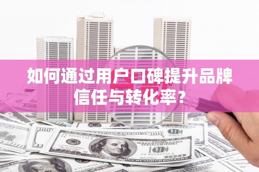 连云如何通过用户口碑提升品牌信任与转化率？