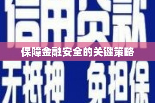 连云保障金融安全的关键策略