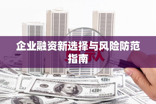 连云企业融资新选择与风险防范指南