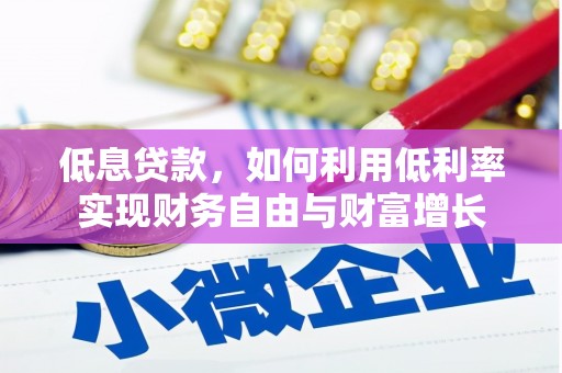 连云低息贷款，如何利用低利率实现财务自由与财富增长
