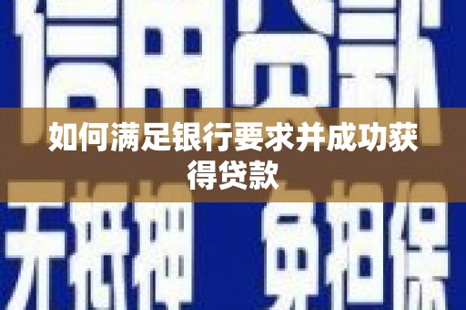 连云如何满足银行要求并成功获得贷款