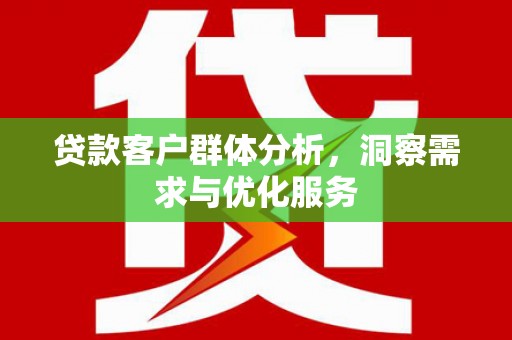 连云贷款客户群体分析，洞察需求与优化服务
